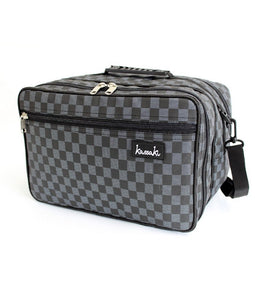 Hairdressing Kit Bag Barber Tool Bag for professionals in Black and Grey Check