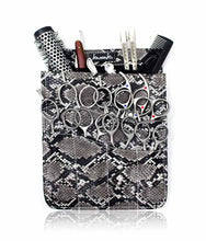 Load image into Gallery viewer, Hairdressing Scissor Pouch Holster Tool Belt in Grey Snake - JZ08