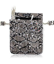 Load image into Gallery viewer, Hairdressing Scissor Pouch Holster Tool Belt in Grey Snake - JZ08