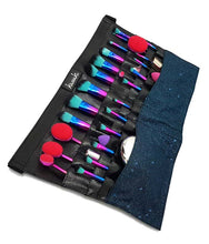 Load image into Gallery viewer, Professional Makeup Artist Brush Belt Bag in Blue Glitter - MK07