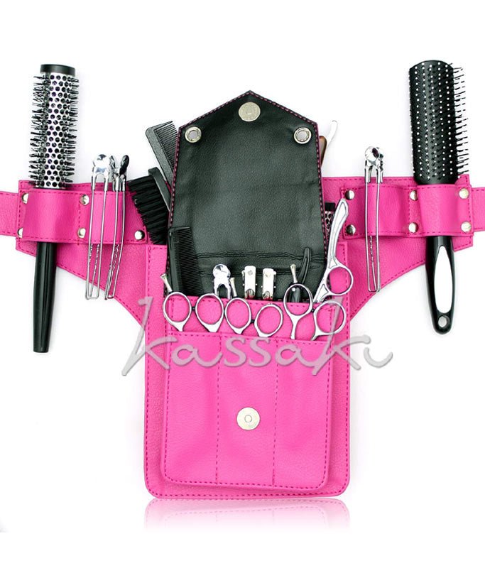 Kassaki Pro Hairdressing Tool Belt Pink Stud Kassaki Hair & Beauty