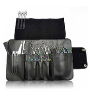 Load image into Gallery viewer, Hairdressing Scissor Tool Roll - Shear Case -  Gold Leopard