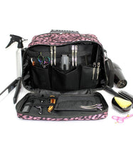 Load image into Gallery viewer, Hairdressing Bag Barber Session Kit Bag in Pink Leopard