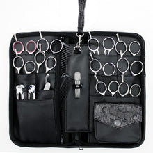 Load image into Gallery viewer, Kassaki Hairdressing Sturdy Scissor Case -Black Croc HD02