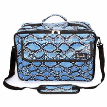 Load image into Gallery viewer, Large Mobile Hairdressing Session Kit Bag - Blue Snake