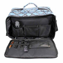 Load image into Gallery viewer, Large Mobile Hairdressing Session Kit Bag - Blue Snake