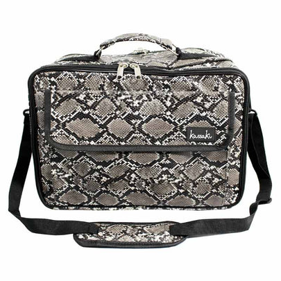 Large Hairdressing Bag Mobile Hairdressers Barbers Kit Bag - Grey Snake