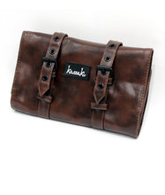 Load image into Gallery viewer, Hairdressing Scissor Case - Shear Tool Roll for Barbers-  Dark Brown