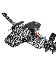 Load image into Gallery viewer, Hairdressing Scissors Tool belt Bag in Silver Leopard