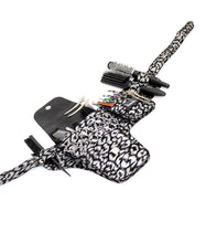 Load image into Gallery viewer, Hairdressing Scissors Tool belt Bag in Silver Leopard