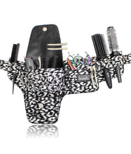 Load image into Gallery viewer, Hairdressing Scissors Tool belt Bag in Silver Leopard