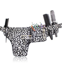 Hairdressing Scissors Tool belt Bag in Silver Leopard