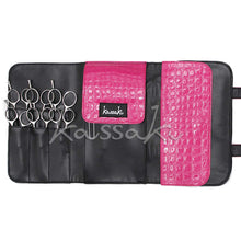 Load image into Gallery viewer, Kassaki Hairdressing Scissor Case - Shear Tool Roll for Barbers-  Pink