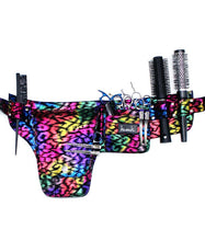 Load image into Gallery viewer, Hairdressing Scissors Tool belt Bag in - Rainbow Leopard