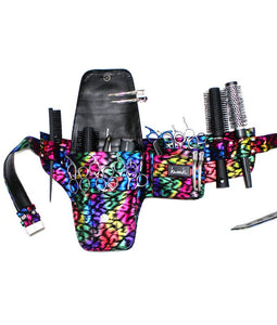 Hairdressing Scissors Tool belt Bag in - Rainbow Leopard