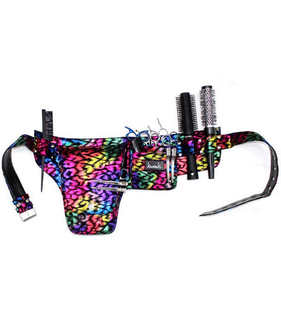 Hairdressing Scissors Tool belt Bag in - Rainbow Leopard