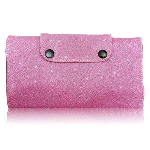 Hairdressing Scissor Case Tool Roll - Pink Glitter TR03