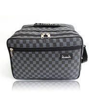 Load image into Gallery viewer, Hairdressing Kit Bag Barber Tool Bag for professionals in Black and Grey Check