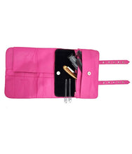 Load image into Gallery viewer, Kassaki Hairdressing Scissor Case - Shear Tool Roll for Barbers-  Pink Buckle-New