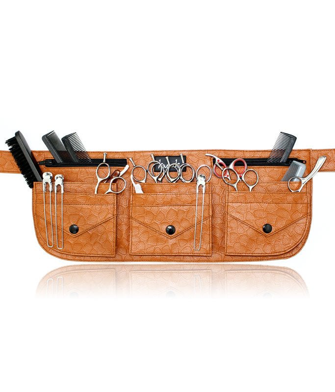Hairdressing Tool belt Scissor Pouch Tool Bag Tan Kassaki Hair & Beauty