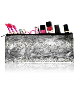 Hairdressing Zip Case - Makeup Beauty Brush Bag - Grey Snake