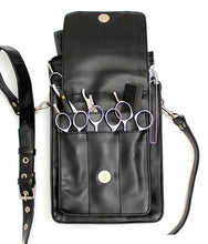 Load image into Gallery viewer, Hairdressing Scissor Holster Tool Belt Jazz Flap in Black