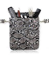 Load image into Gallery viewer, Hairdressing Scissor Pouch Holster Tool Belt in Grey Snake - JZ08
