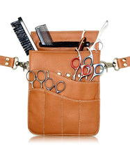 Load image into Gallery viewer, Hairdressing Scissor Pouch Tool Belt in Tan