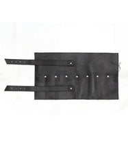 Load image into Gallery viewer, Leather Hairdressing Scissor Case - Barber Shear Tool Roll -  Black