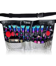 Load image into Gallery viewer, Professional Makeup Artist Brush Belt Bag in Silver - MK02