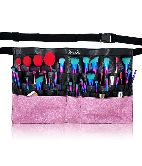 Professional Makeup Artist Brush Belt Bag in Pink Glitter - MK06