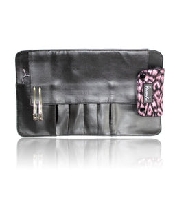 Hairdressing Scissor Case - Shear Tool Roll Case Pouch-  Pink Leopard