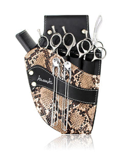 Hairdressing Scissors Pouch in Brown Snake
