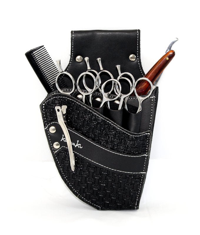 Hairdressing Scissors Pouch - Black Pattern – Kassaki Hair & Beauty