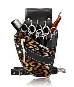 Hairdressing Scissors Pouch - Gold Leopard