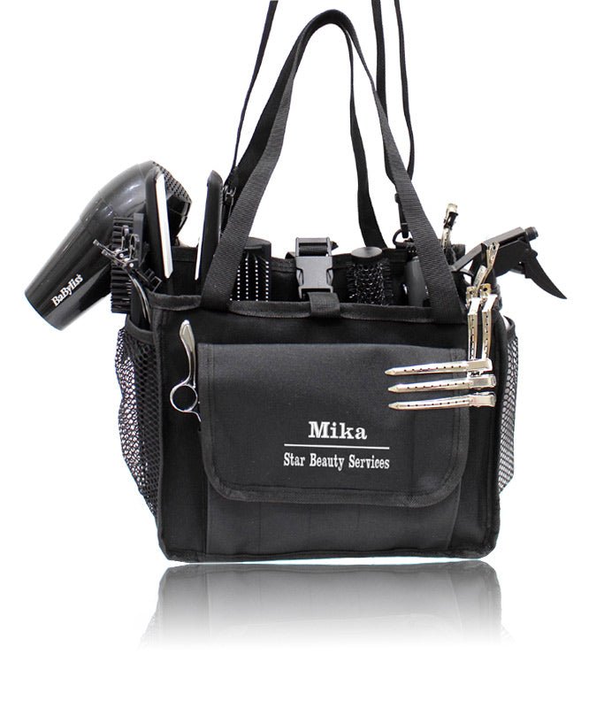 Personalised Hairdressing Session Bag Custom Hair Stylists Equipment Bag in Black