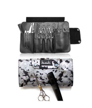 Load image into Gallery viewer, Hairdressing Scissor Case - Shear Tool Roll -  Silver Paint
