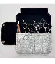 Load image into Gallery viewer, Hairdressing Scissor Holder Case Wallet - Silver