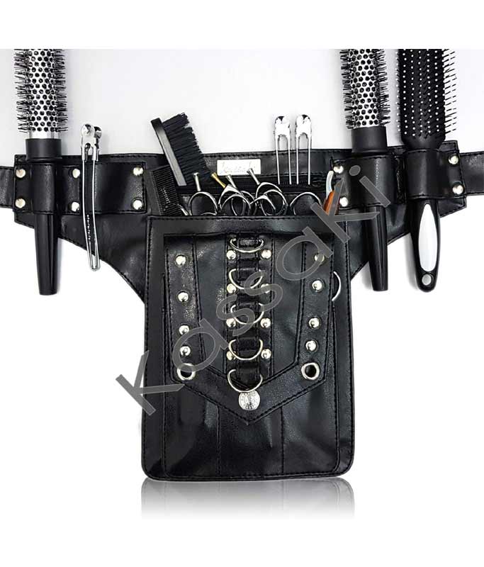 Kassaki Pro Hairdressing Tool Belt Black Stud Kassaki Hair & Beauty