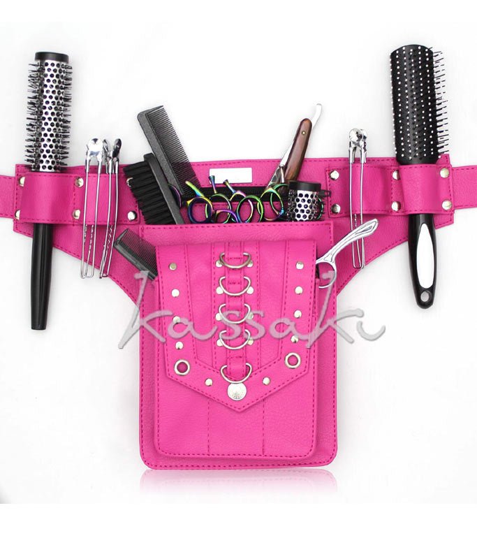 Kassaki Pro Hairdressing Tool Belt Pink Stud