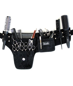 Kassaki Hairdressing Scissors Tool Belt - Black Snake