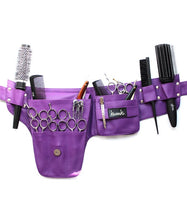 Load image into Gallery viewer, Personalised Hairdressing Scissors Tool belt Embroidered Shear Hip Holster -Purple