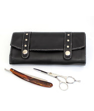 Load image into Gallery viewer, Hairdressing Scissor Case - Shear Tool Roll -  Black stud