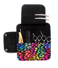 Load image into Gallery viewer, Hairdressing Scissor Case Wallet Tool Roll -Rainbow Print