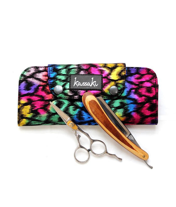 Hairdressing Scissor Case Wallet Tool Roll -Rainbow Print