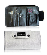 Load image into Gallery viewer, Hairdressing Scissor Case Tool Roll - Silver Glitter