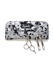Load image into Gallery viewer, Hairdressing Scissor Case Wallet Tool Roll -Silver Paint