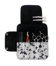 Load image into Gallery viewer, Hairdressing Scissor Case Wallet Tool Roll -Silver Paint