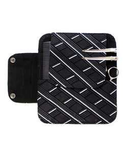Hairdressing Scissor Case Wallet Tool Roll - B&W Check