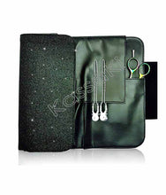 Load image into Gallery viewer, Hairdressing Scissor Case - Tool Roll - Black Sparkle TR02